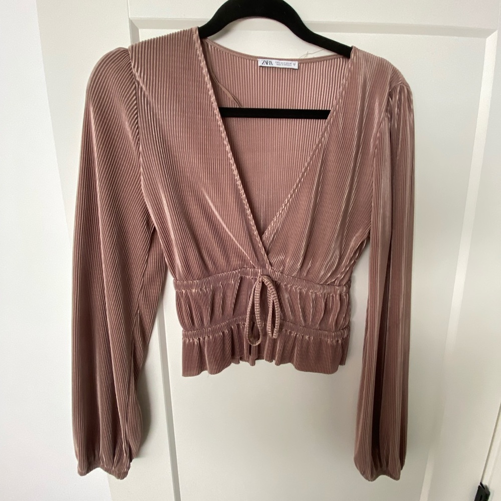 Zara pleated top
